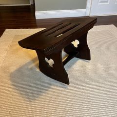 Rustic elm rocking stool