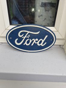 large  ford cast iron sign