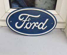 large  ford cast iron sign