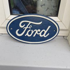 large  ford cast iron sign
