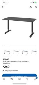 Ikea DESK 160x80 cm, black