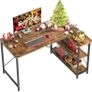 L Shaped Desk Small Corner Desk with Shelves 120CM Reversible Computer Desk Writing Table with Bookshelf for Home Office Small Space LOTS OF COLOURS AVAILABLE, SEE PHOTOS (FREE POSTAGE) Image 4