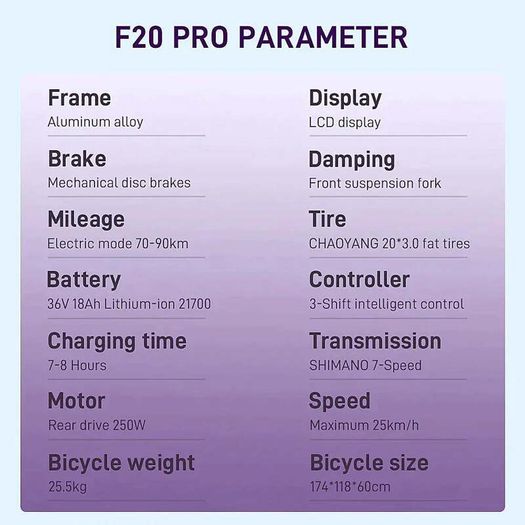 Fafrees F20 Pro City Electric Bike - Aurora Blue