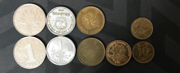 Coins from China and Hong Kong