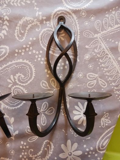 Cast iron candle sconces