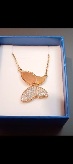 New Beautiful Sterling Silver Two Tone Gold Plated Necklace