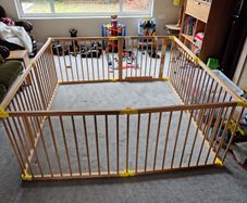 Large wooden play pen