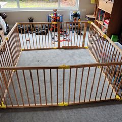 Large wooden play pen