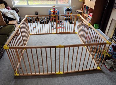 Large wooden play pen