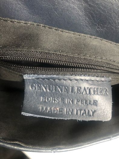 Genuine leather navy bag