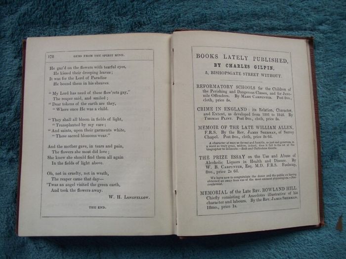 Gems From The Spirit Mine Illustrative of Peace Published By Charles Gilpin - London 1851