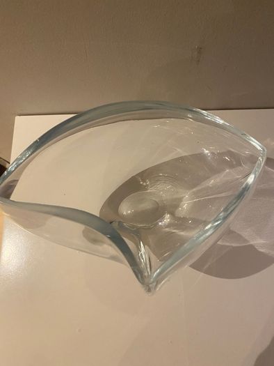 Vintage and Lovely quality unusal shape thick Glass vase
