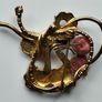 Vintage Floral Brooch 1940s Image 2