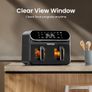 8L Large Air Fryer - Dual Basket Airfryer with Easy View Windows, Preheat, Air Fry, Roast, Broil, Bake, Dehydrate, 2 Independent 4 L Nonstick Dishwasher Safe Baskets, Black Image 2