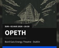 Opeth Dublin Ticket