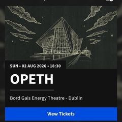 Opeth Dublin Ticket