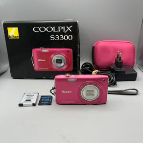 Nikon Coolpix S3300 16MP Digital Camera Pink - Boxed - Full Kit
