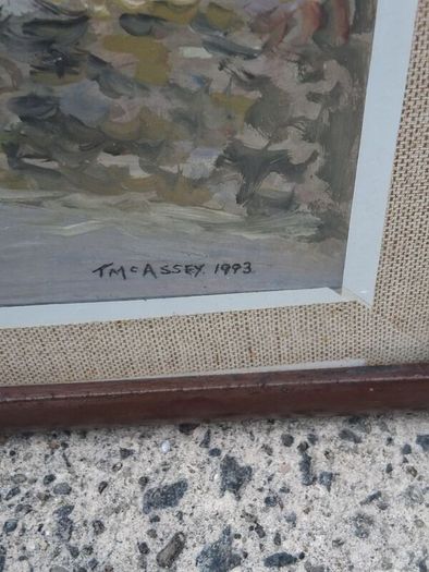 2 X Tom Mc Assey Oil On Board Original Irish Paintings