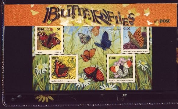 2000 Ireland Fanua & Flora - Butterflies Stamp Miniature Sheet Presentation Pack