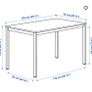 IKEA white dining table and chairs Image 6