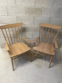 2 x Neptune Oak Carver Chairs - Wardley