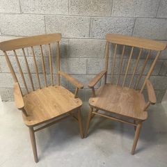 2 x Neptune Oak Carver Chairs - Wardley