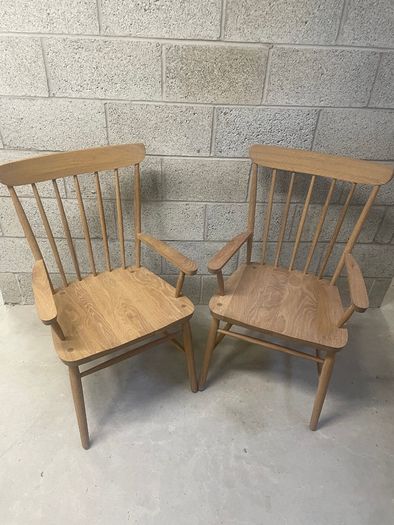 2 x Neptune Oak Carver Chairs - Wardley