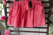 skirt Bnwt topshop 100% cotton mini skirt coral shade with pockets