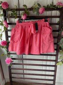 skirt Bnwt topshop 100% cotton mini skirt coral shade with pockets