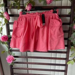 skirt Bnwt topshop 100% cotton mini skirt coral shade with pockets