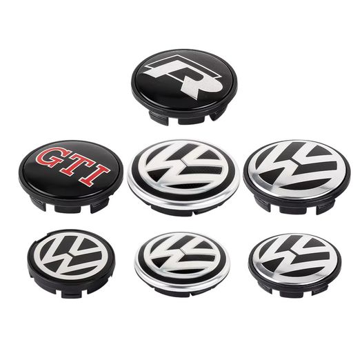 4PCS 56mm 65mm 66mm Car Caps Badge Alloy Wheel Center Covers Hub Cap For Volkswagen VW R GTI Beetle Jetta Golf Passat Polo Touareg Tiguan T-ROC