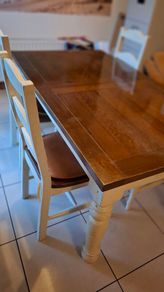 Solid Farm house style Kitchen Table & chairs | Extendable