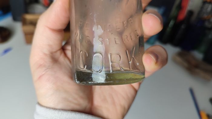 119 - Vintage Cork City Kiloh Clear Glass Lemonade Soda Kali Seltzer Water Embossed Lettering Decorative Collectible Bottle