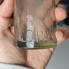 119 - Vintage Cork City Kiloh Clear Glass Lemonade Soda Kali Seltzer Water Embossed Lettering Decorative Collectible Bottle