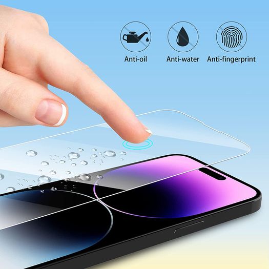For iPhone 14 Pro Max Tempered Glass Screen Protector Saver Cover Case Friendly New - FHT30IPTG
