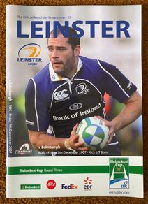 2007 Leinster v Edinburgh - Heineken Cup Programme