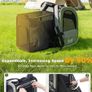 Cat Backpack Expandable, Backpack for Cats & Small Dogs, Grey  Hands Free Pet Backpack with 4-Side Breathable Mesh, Multi-Entry & Lockable Zippers for Travel, Hiking, Camping Image 3