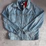 Vintage 90s USA Flag Rare Tommy Hilfiger American Flag Denim Jacket Light Blue Wash Oversized Big Tommy Logo At The Back Unisex Size S Image 6