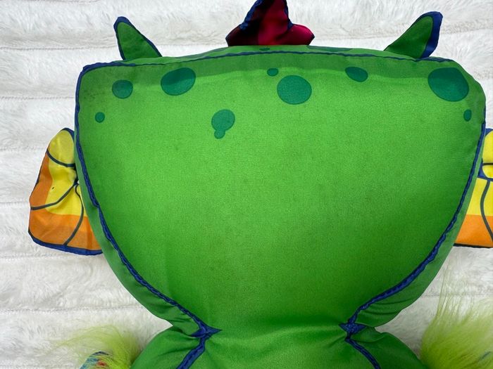 Little Tikes green monster plush approx. 27 cm. Dirty Used Please see photos