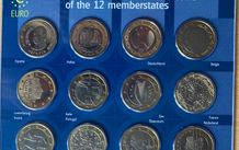 12 countries first issue EU 1 euro coins
