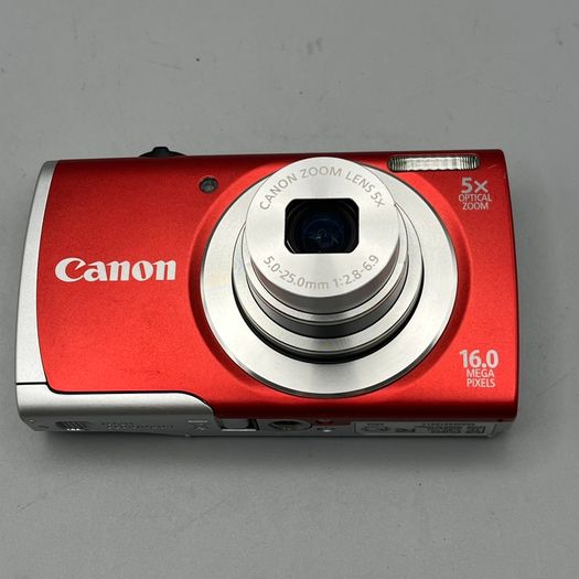 Canon PowerShot A2500 16MP Digital Camera Red - Full Kit