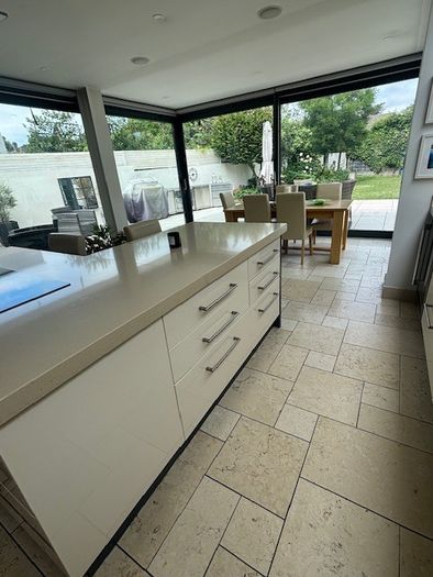 Cream High Gloss Kitchen