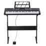 61 Key Digital Keyboard Piano, Lighted Keys, Electric Portable Piano with Adjustable Stand 600 Tones 500 Rhythms Built-In Speakers Sustain Pedal Headphones, USB MIDI for Beginners Image 10
