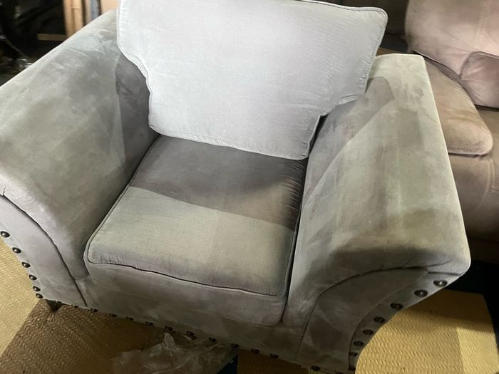 Grey corner sofa + matching armchair