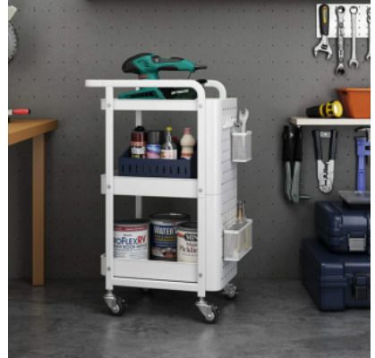 BRAND NEW 3 tier kitchen storage rack cart bathroom shelves, movable toilet storage rack