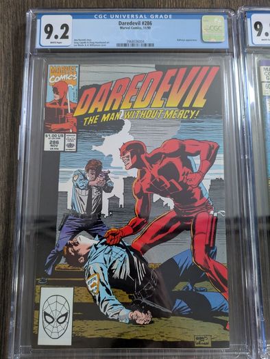 Daredevil Issue 195 and 286 CGC 9.8 Bullseye Certified Graded Comic Framed DC Marvel