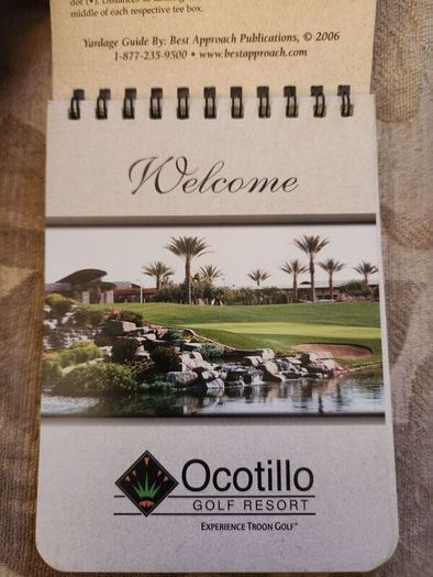 Golf Yardage Book X 2 . Whirlwind Golf Club At Horses Pass And Ocotillo Golf Resort Arizona.  Both In Very Good Condition.