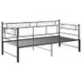 Pull-out Sofa Bed Frame Black Metal 90x200 cm Image 7