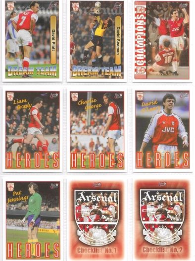 Arsenal full set 1997-98 Futera Football Cards
