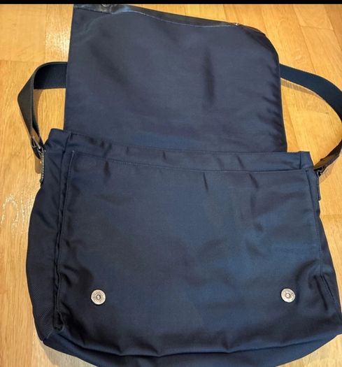 Stylish  Etienne Aigner Men's Leather and Nylon Messenger Bag Made in Italy